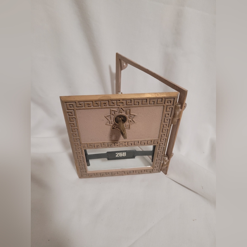 Vintage Post Office Mailbox Door Cover By Auth Elec. 1970 Door Number 268